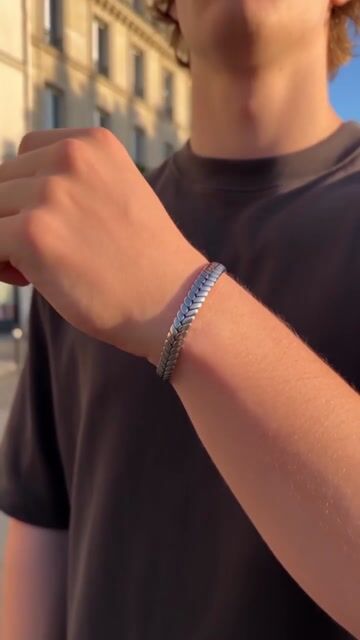 Bracelet jonc tressé en acier inoxydable – Manchette ajustable 8 mm video