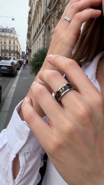 Alliance tungstène noir & or 18K – Gravure offerte livraison gratuite