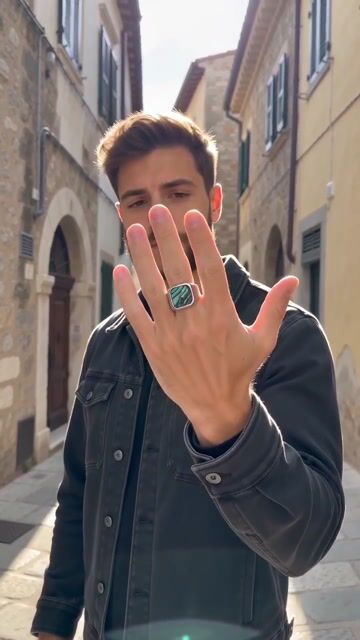 Bague chevalière homme en acier inoxydable 316L avec nacre abalone video