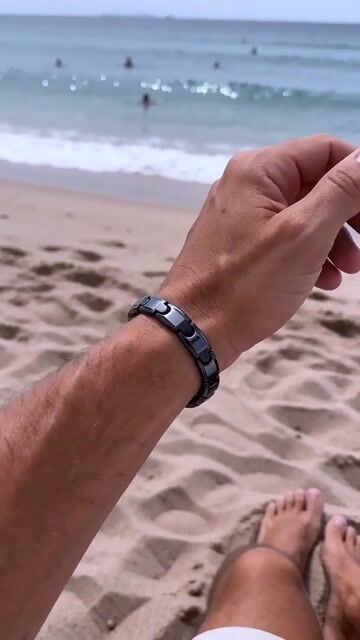 Bracelet homme ceramique noire magnetique aimante video