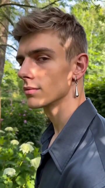 Boucles d'oreilles creoles acier goutte eau homme femme video