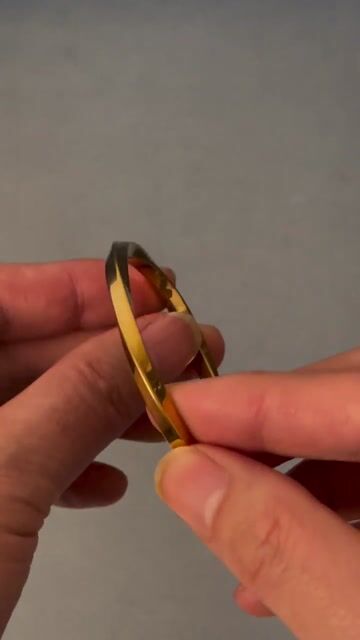 Personalized twisted steel bangle bracelet for men and women video