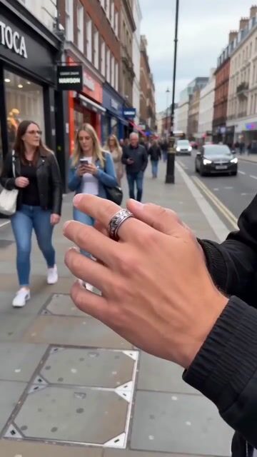 Men's ring anti-stress rotating ring eye of God video