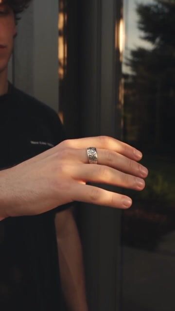 Bague argent ouvert homme oeil de dieu video