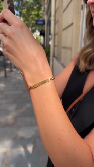 Bracelet personnalise homme gourmette dore chaine gravure personnalise video