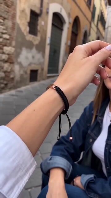 Pulsera pareja personalizada trenza de nylon placa de acero circonio video