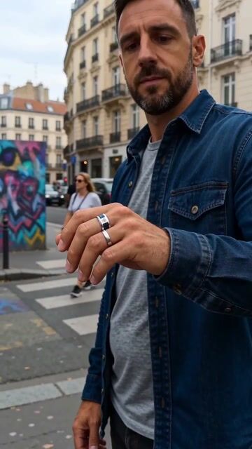 Personalized ring for men steel carbon fiber tree of life video