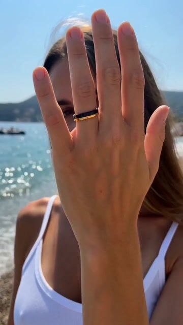 Personalized minimalist tungsten wedding ring for men and women video