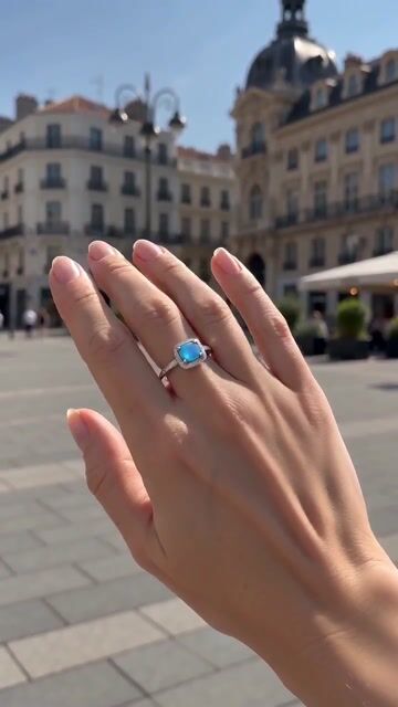 Bague femme argent rhodie opale pavage zirconium video