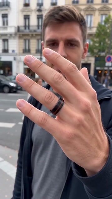 Matte black tungsten ring with wood inlay – Custom engraving video