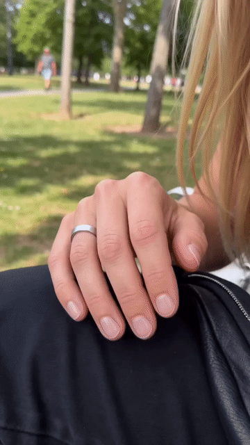 Personalized wedding ring brushed tungsten alliance rose gold