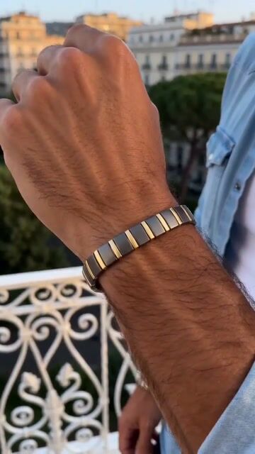 Bracciale da uomo e da donna con magneti magnetici in ceramica finitura lucida video