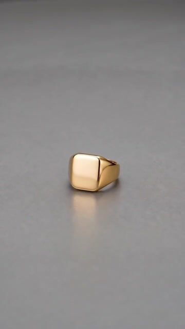 Personalized Men's Signet Ring Stainless Steel 316L – Photo and Text Engraving video