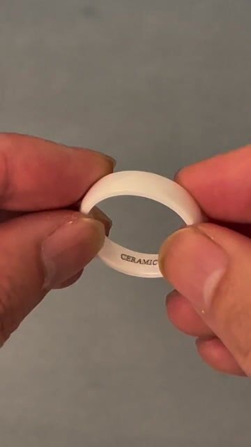 Customizable polished ceramic wedding band 4 mm video
