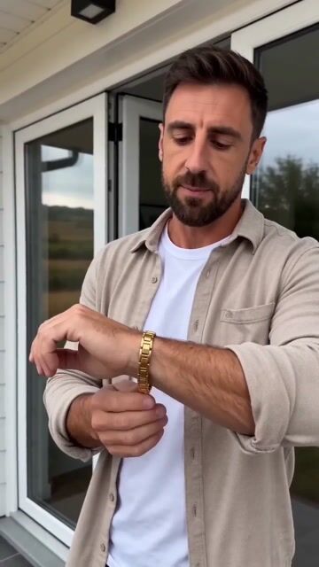 Bracciale uomo in tungsteno placcato oro magnetico – 11 mm finitura lucida video